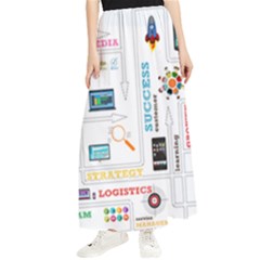Startup Business Organization Maxi Chiffon Skirt by Grandong