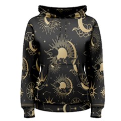 Asian Set With Clouds Moon Sun Stars Vector Collection Oriental Chinese Japanese Korean Style Women s Pullover Hoodie by Grandong