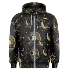 Asian Set With Clouds Moon Sun Stars Vector Collection Oriental Chinese Japanese Korean Style Men s Zipper Hoodie by Grandong