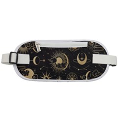 Asian Set With Clouds Moon Sun Stars Vector Collection Oriental Chinese Japanese Korean Style Rounded Waist Pouch by Grandong