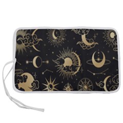 Asian Set With Clouds Moon Sun Stars Vector Collection Oriental Chinese Japanese Korean Style Pen Storage Case (m) by Grandong