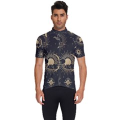 Asian Set With Clouds Moon Sun Stars Vector Collection Oriental Chinese Japanese Korean Style Men s Short Sleeve Cycling Jersey by Grandong