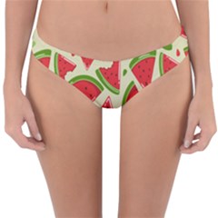 Cute Watermelon Seamless Pattern Reversible Hipster Bikini Bottoms by Grandong