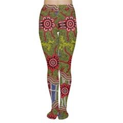 Authentic Aboriginal Art - Connections Tights by hogartharts