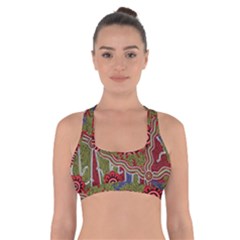 Authentic Aboriginal Art - Connections Cross Back Sports Bra