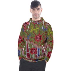 Authentic Aboriginal Art - Connections Men s Pullover Hoodie by hogartharts