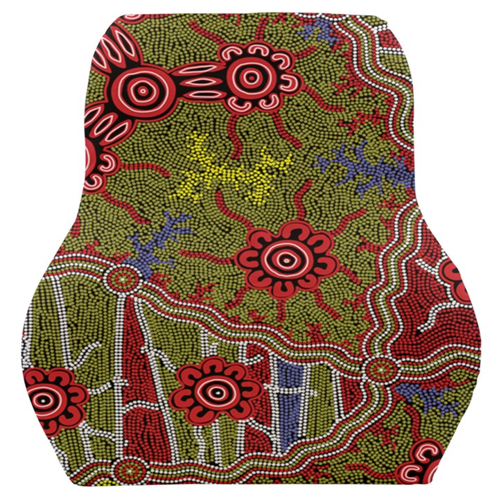Authentic Aboriginal Art - Connections Car Seat Back Cushion 