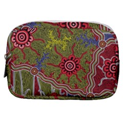 Authentic Aboriginal Art - Connections Make Up Pouch (small) by hogartharts