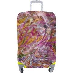 Abstract Pink Blend Luggage Cover (large) by kaleidomarblingart