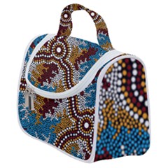 Authentic Aboriginal Art - Wetland Dreaming Satchel Handbag