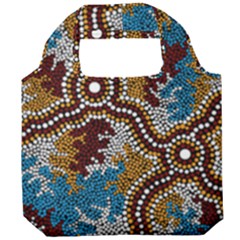 Authentic Aboriginal Art - Wetland Dreaming Foldable Grocery Recycle Bag by hogartharts