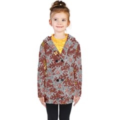 Authentic Aboriginal Art - Bushland Dreaming Kids  Double Breasted Button Coat