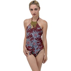 Authentic Aboriginal Art - Bushland Dreaming Go With The Flow One Piece Swimsuit