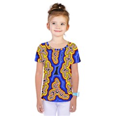 Authentic Aboriginal Art - Emu Dreaming Kids  One Piece T-shirt