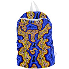 Authentic Aboriginal Art - Emu Dreaming Foldable Lightweight Backpack by hogartharts