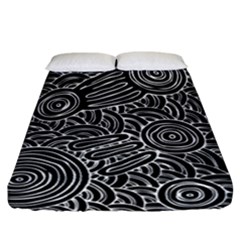 Authentic Aboriginal Art - Meeting Places Fitted Sheet (California King Size)