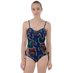 Authentic Aboriginal Art - Riverside Dreaming Sweetheart Tankini Set