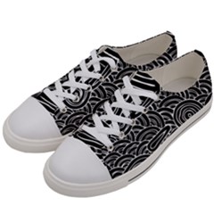 Authentic Aboriginal Art - Meeting Places Men s Low Top Canvas Sneakers