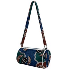 Authentic Aboriginal Art - Riverside Dreaming Mini Cylinder Bag by hogartharts