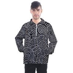 Authentic Aboriginal Art - Meeting Places Men s Half Zip Pullover