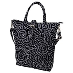 Authentic Aboriginal Art - Meeting Places Buckle Top Tote Bag