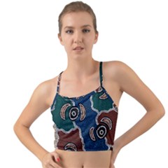 Authentic Aboriginal Art - Riverside Dreaming Mini Tank Bikini Top