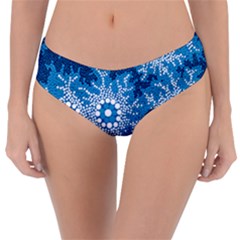 Authentic Aboriginal Art - Waterhole Dreaming Reversible Classic Bikini Bottoms