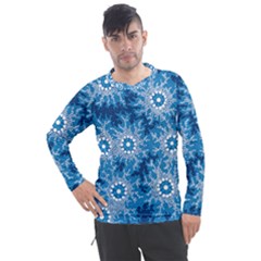 Authentic Aboriginal Art - Waterhole Dreaming Men s Pique Long Sleeve T-Shirt