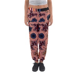 Authentic Aboriginal Art - Pathways Women s Jogger Sweatpants by hogartharts