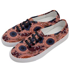 Authentic Aboriginal Art - Pathways Women s Classic Low Top Sneakers