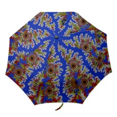 Authentic Aboriginal Art - Waterholes (corella) Folding Umbrellas