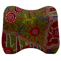 Authentic Aboriginal Art - Connections Velour Head Support Cushion