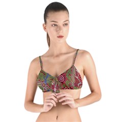 Authentic Aboriginal Art - Connections Tie Up Cut Bikini Top