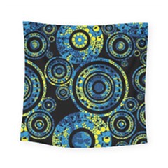 Authentic Aboriginal Art - Circles (paisley Art) Square Tapestry (small) by hogartharts