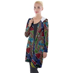 Authentic Aboriginal Art - Walking The Land Hooded Pocket Cardigan by hogartharts