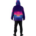 The Best 80s synthwave styled landscape with blue grid mountains Men s Ski and Snowboard Waterproof Breathable Jacket View4