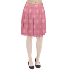 Fuzzy Peach Aurora Pink Stars Pleated Skirt