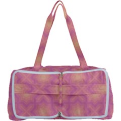 Fuzzy Peach Aurora Pink Stars Multi Function Bag by PatternSalad