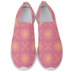 Fuzzy Peach Aurora Pink Stars Men s Slip On Sneakers by PatternSalad