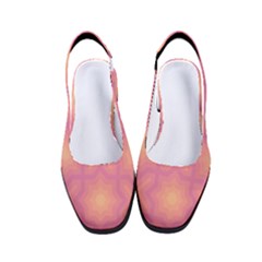 Fuzzy Peach Aurora Pink Stars Women s Classic Slingback Heels by PatternSalad