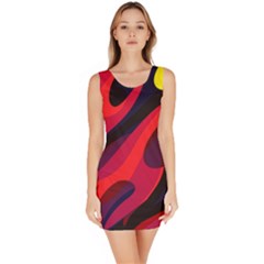 Abstract Fire Flames Grunge Art, Creative Bodycon Dress by nateshop