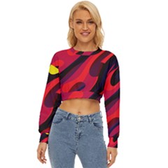 Abstract Fire Flames Grunge Art, Creative Lightweight Long Sleeve Sweatshirt by nateshop