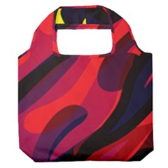 Abstract Fire Flames Grunge Art, Creative Premium Foldable Grocery Recycle Bag by nateshop