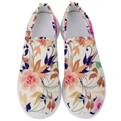 Abstract Floral Background Men s Slip On Sneakers by nateshop