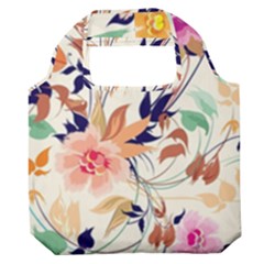 Abstract Floral Background Premium Foldable Grocery Recycle Bag by nateshop