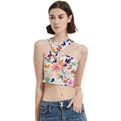 Abstract Floral Background Cut Out Top by nateshop