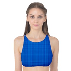 Blue Abstract, Background Pattern Tank Bikini Top by nateshop