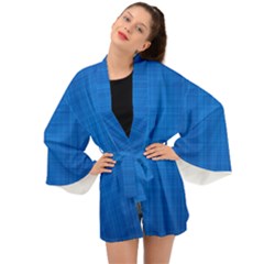 Blue Abstract, Background Pattern Long Sleeve Kimono by nateshop