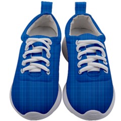 Blue Abstract, Background Pattern Kids Athletic Shoes