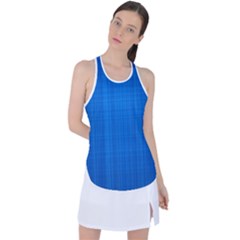 Blue Abstract, Background Pattern Racer Back Mesh Tank Top by nateshop